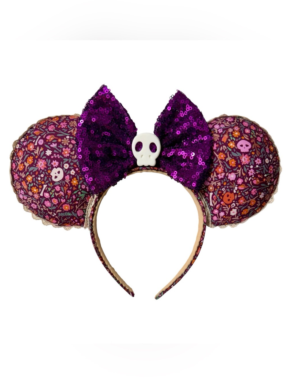 Floral Skull Mouse Ears